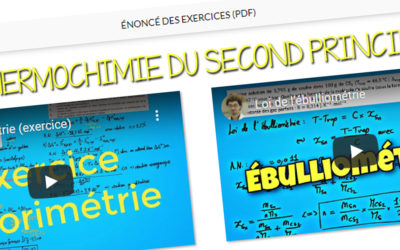 Thermochimie du second principe (Exercices)